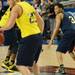 Michigan sophomore Trey Burke smiles as he passes the ball during a drill in open practice at the Georgia Dome in Atlanta on Friday, April 5, 2015. Melanie Maxwell I AnnArbor.com